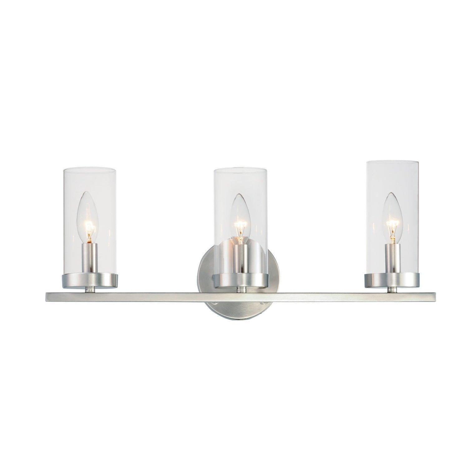 Maxim - 25257CLSN - Three Light Bath Vanity - Sentinel - Satin Nickel