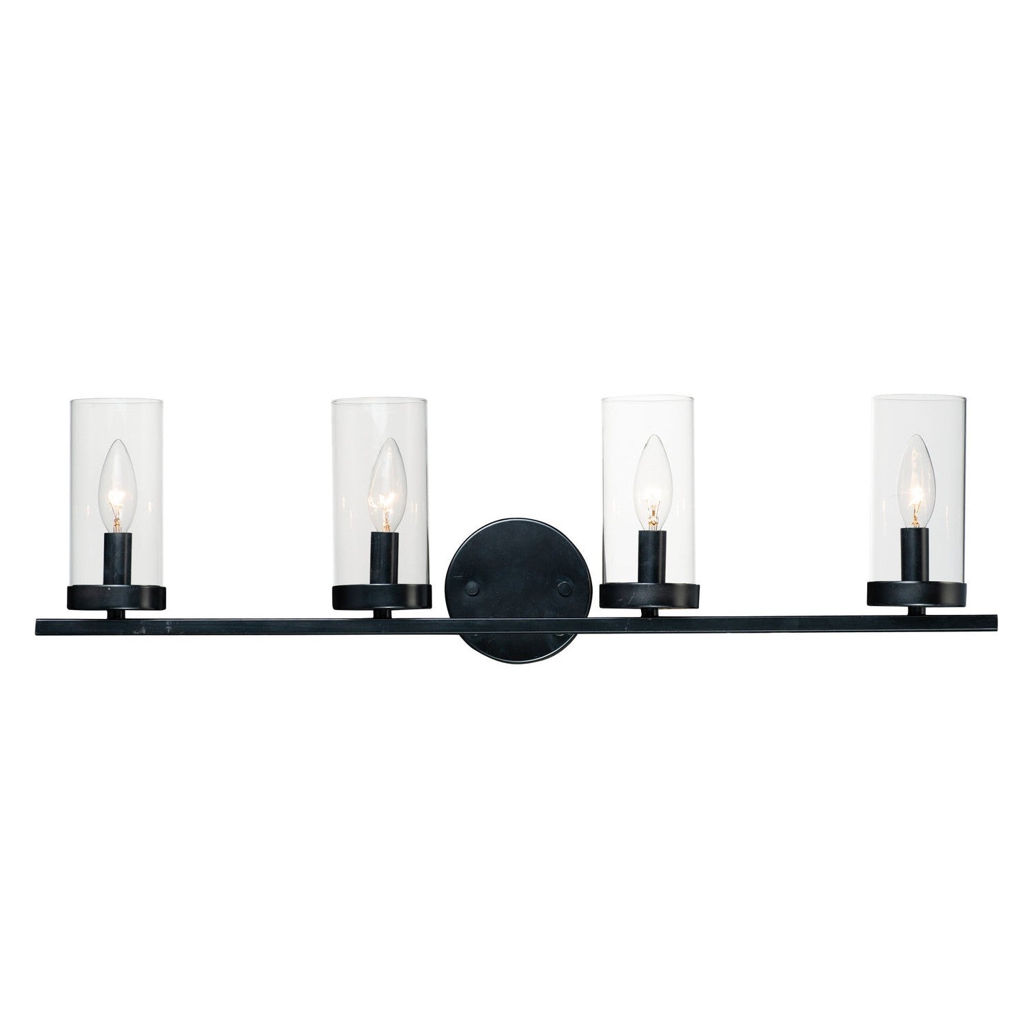 Maxim - 25258CLBK - Four Light Bath Vanity - Sentinel - Black