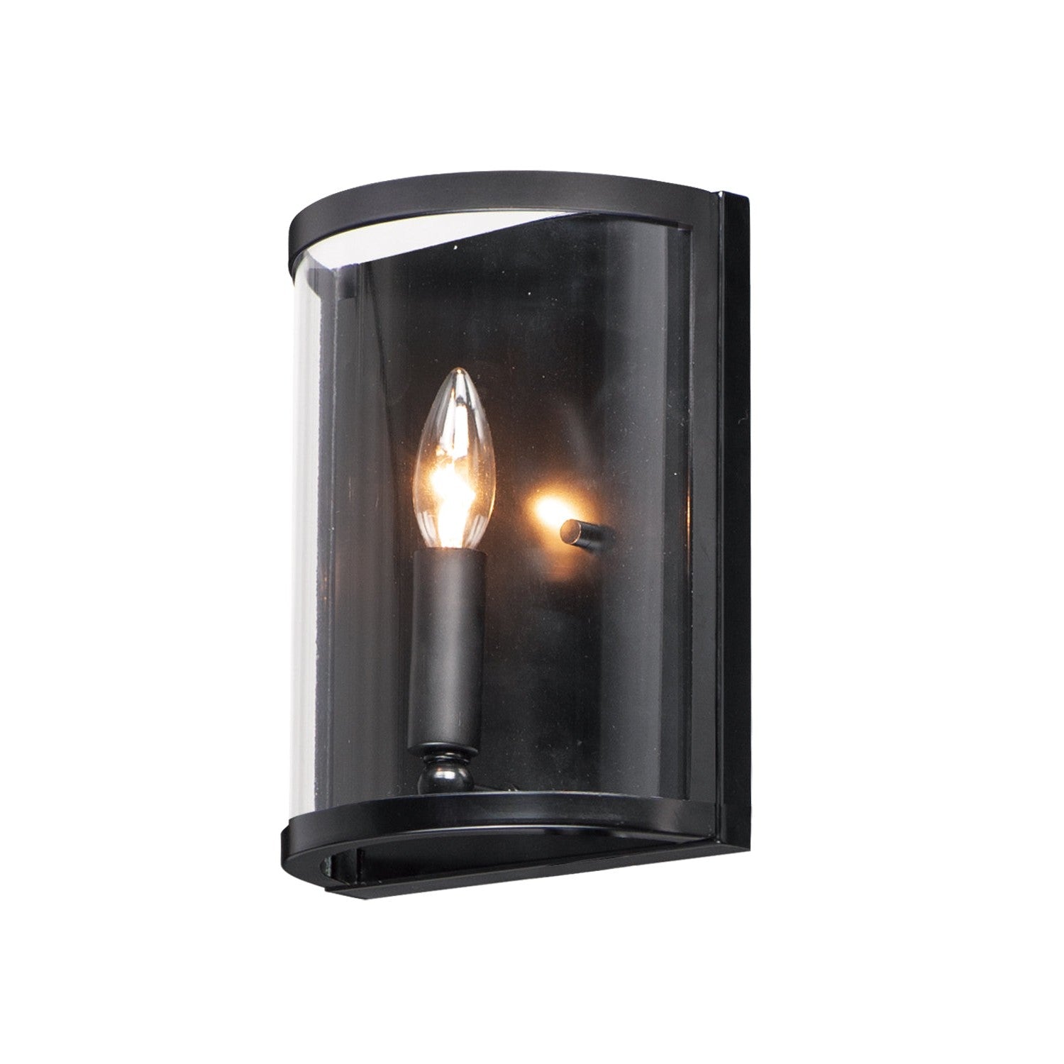 Maxim - 25259CLBK - One Light Wall Sconce - Sentinel - Black