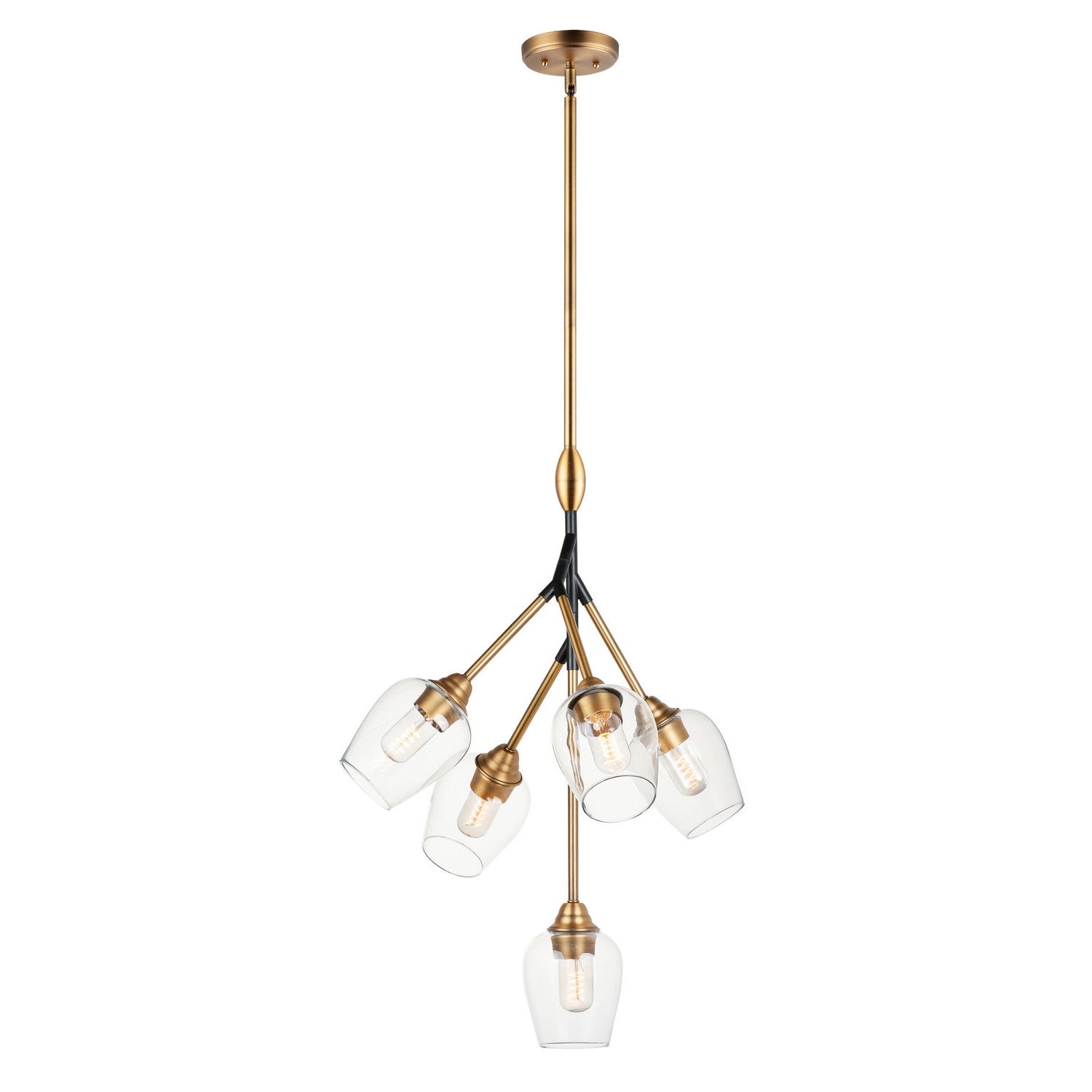 Maxim - 26343CLABBK - LED Pendant - Savvy - Antique Brass / Black