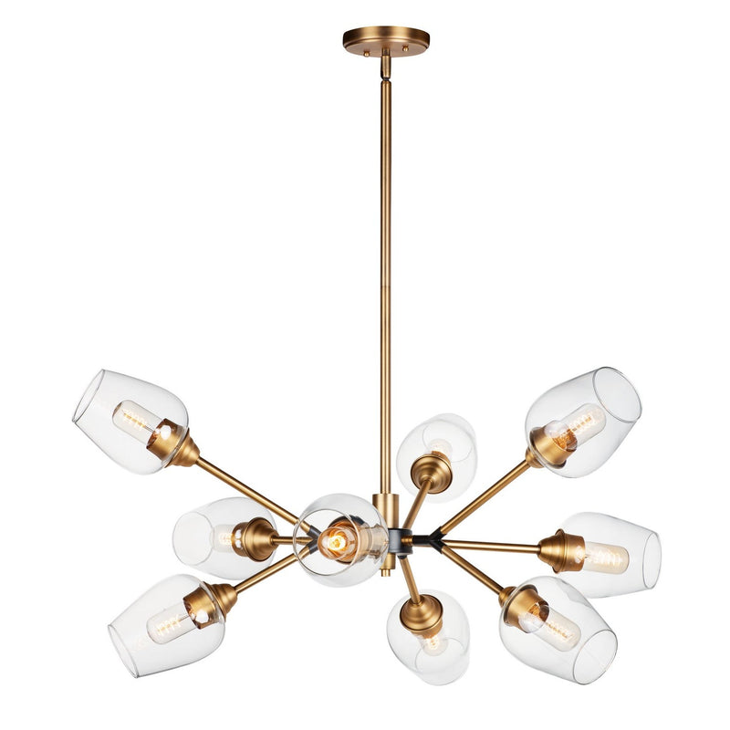 Maxim - 26345CLABBK - LED Chandelier - Savvy - Antique Brass / Black