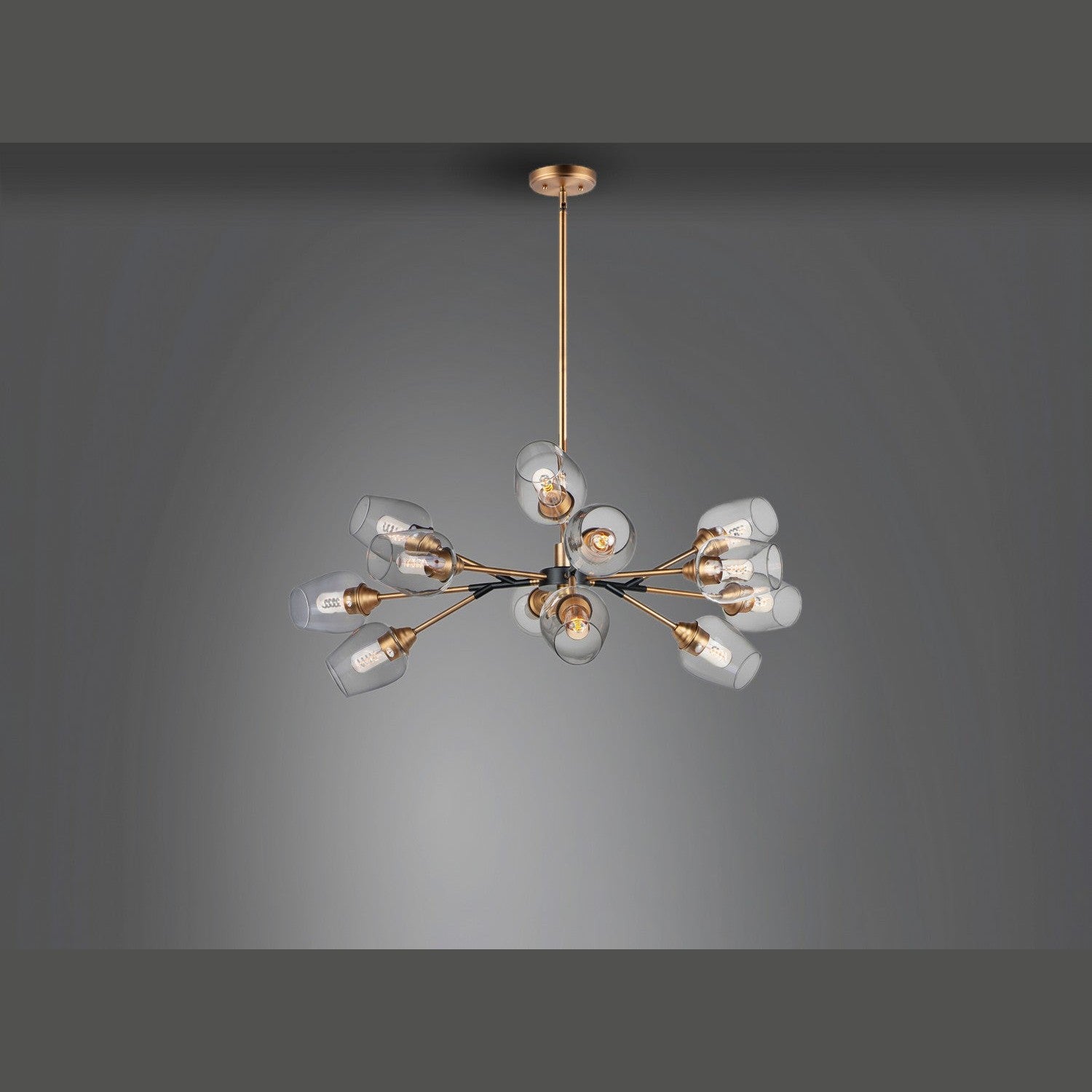 Maxim - 26347CLABBK - LED Chandelier - Savvy - Antique Brass / Black