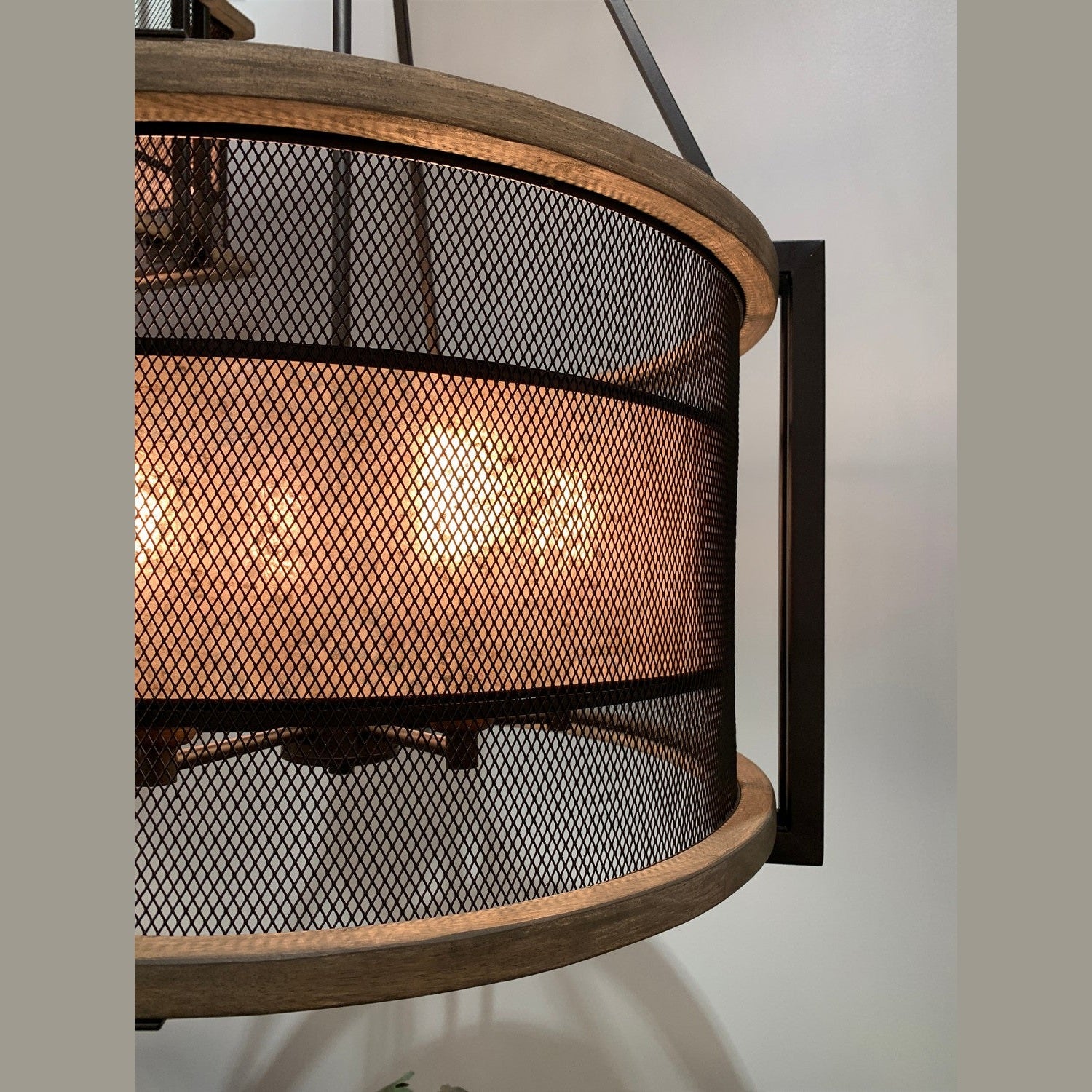 Maxim - 27565BKBWAB - Six Light Chandelier - Boundry - Black / Barn Wood / Antique Brass