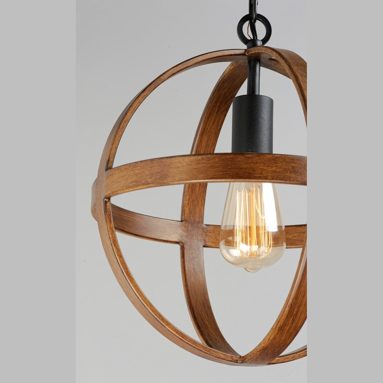 Maxim - 27571APBK - One Light Pendant - Compass - Antique Pecan / Black