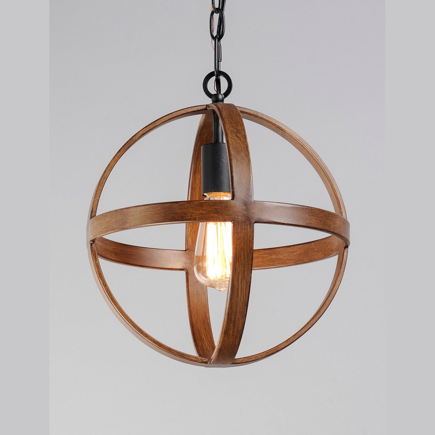 Maxim - 27571APBK - One Light Pendant - Compass - Antique Pecan / Black