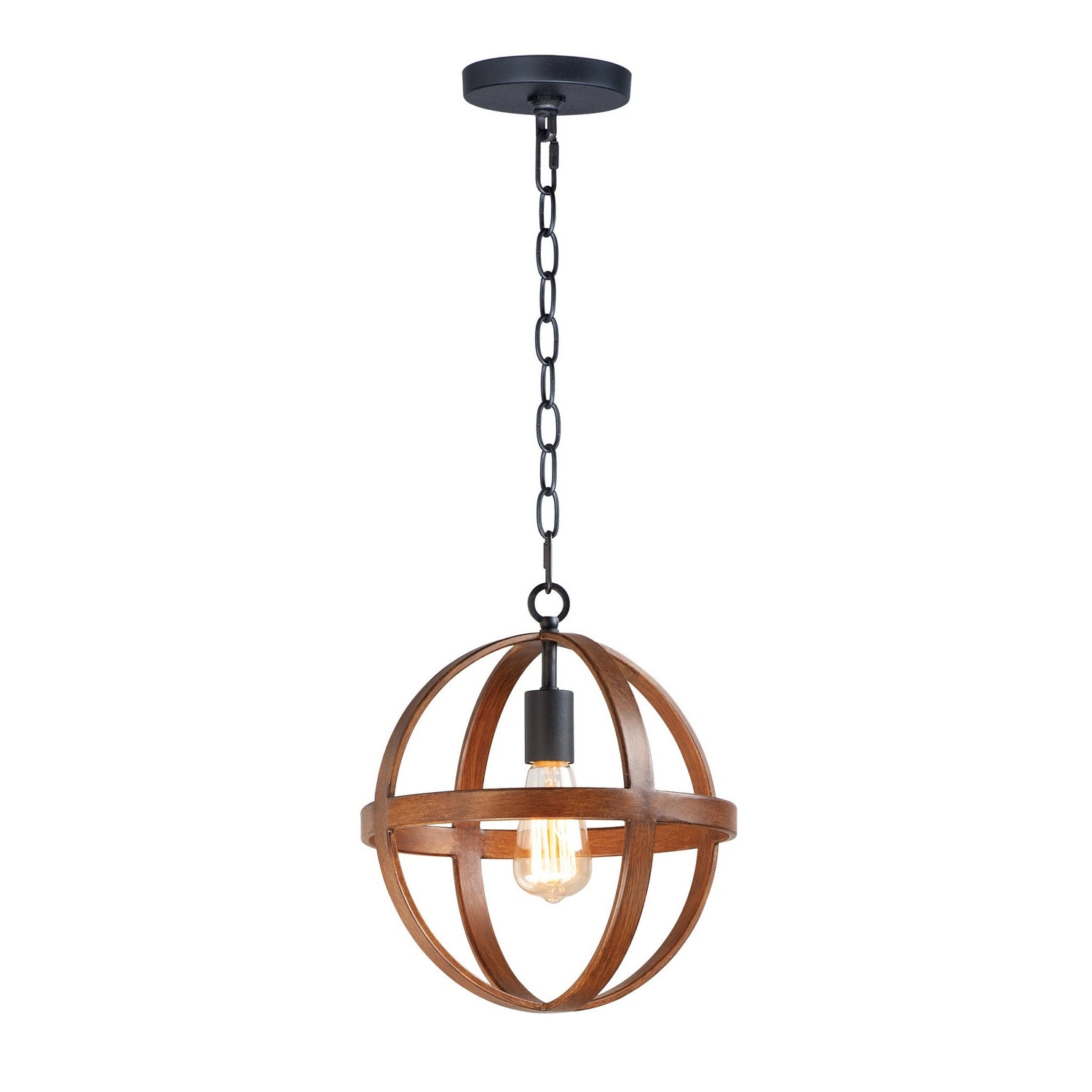 Maxim - 27571APBK - One Light Pendant - Compass - Antique Pecan / Black