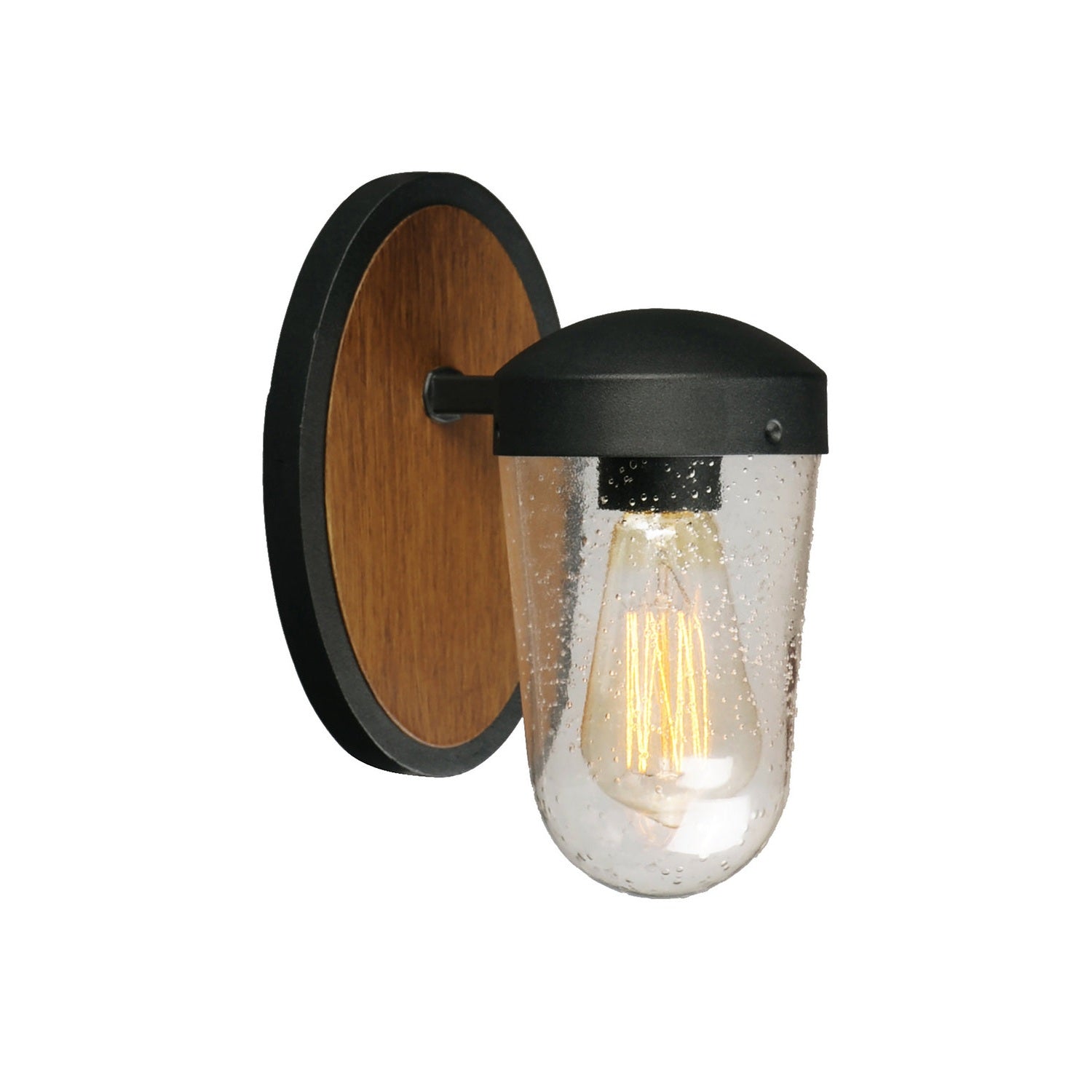 Maxim - 30011CDAPBK - One Light Outdoor Wall Lantern - Lido - Antique Pecan / Black