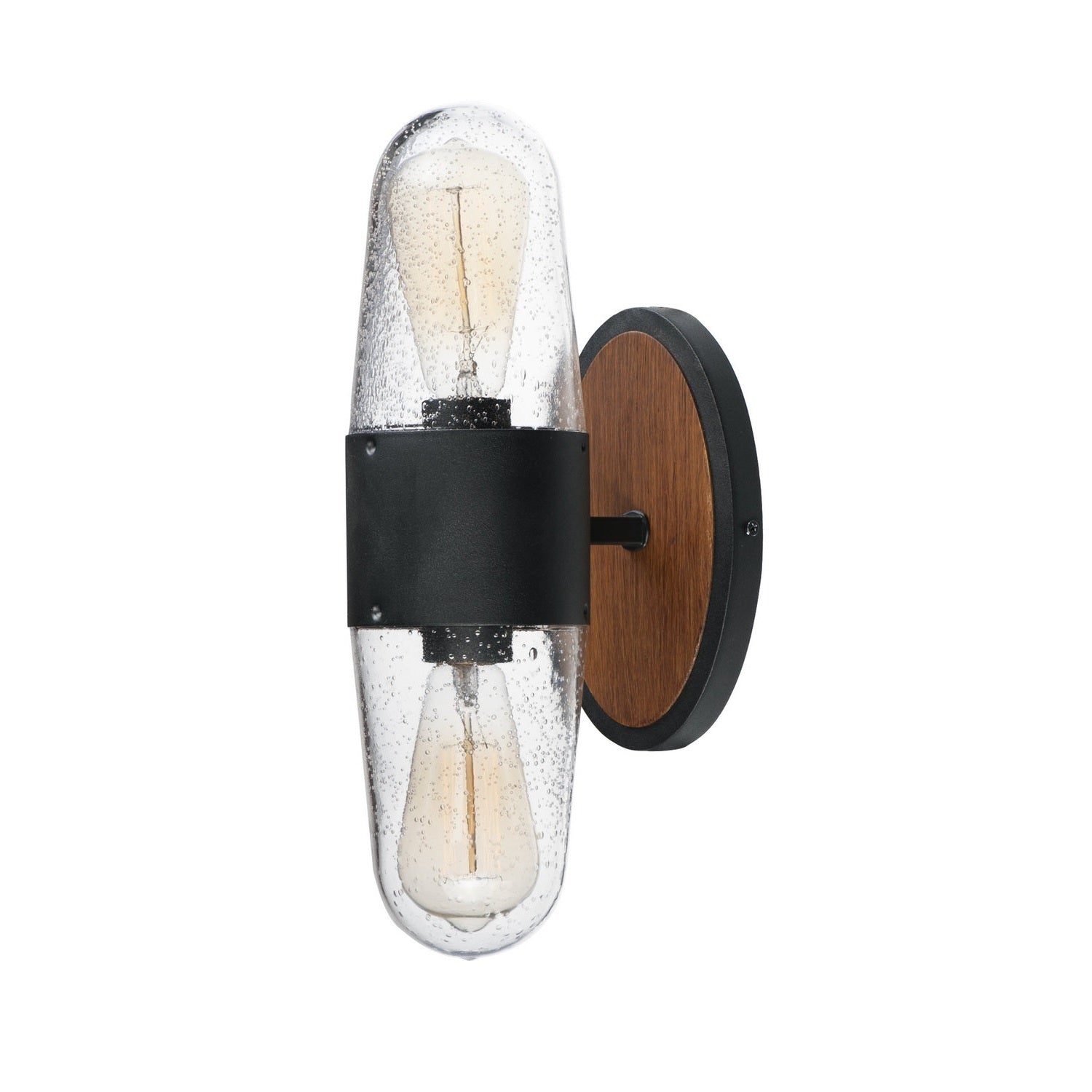 Maxim - 30012CDAPBK - Two Light Outdoor Wall Lantern - Lido - Antique Pecan / Black