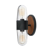 Maxim - 30012CDAPBK - Two Light Outdoor Wall Lantern - Lido - Antique Pecan / Black
