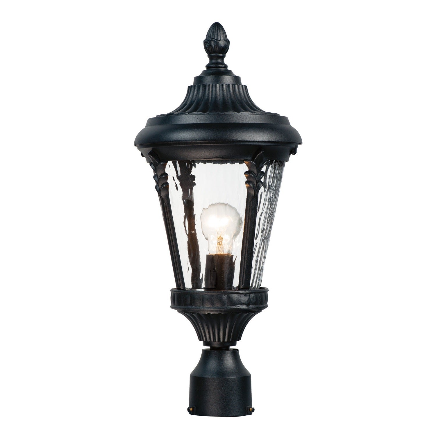 Maxim - 3050WGBK - One Light Outdoor Pole/Post Lantern - Sentry - Black