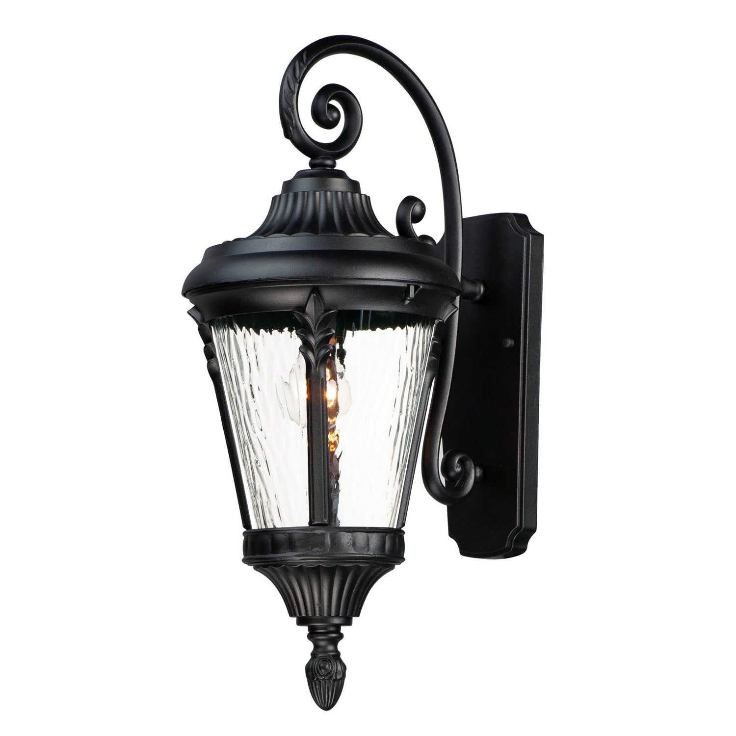 Maxim - 3054WGBK - One Light Outdoor Wall Lantern - Sentry - Black