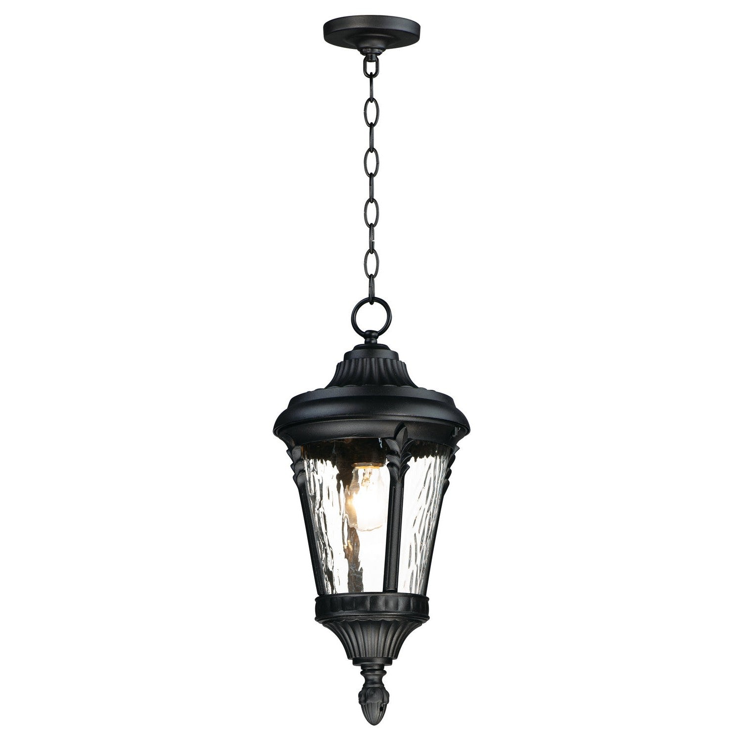 Maxim - 3058WGBK - One Light Outdoor Hanging Lantern - Sentry - Black