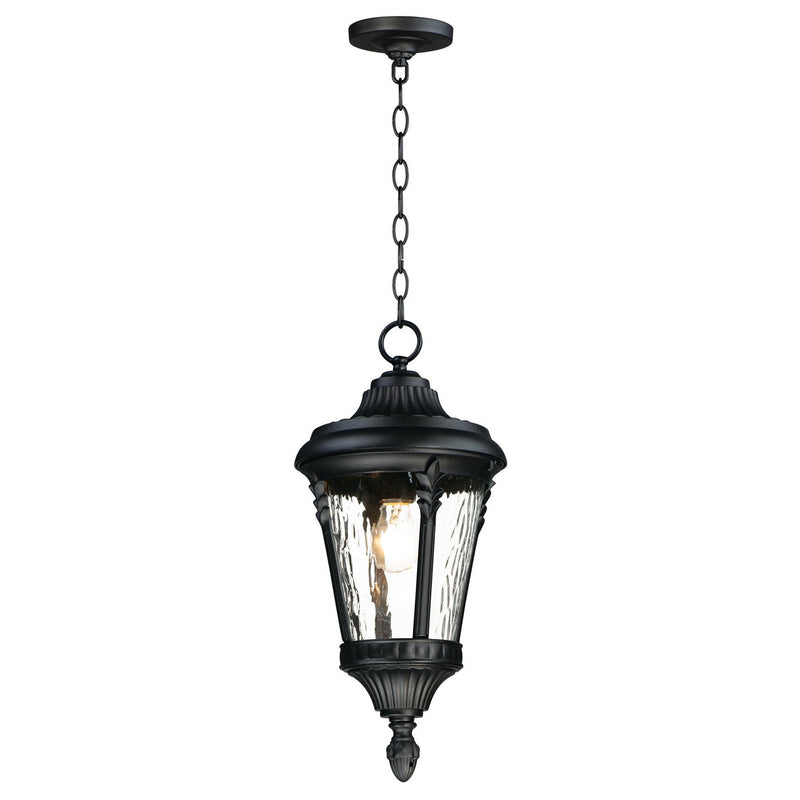 Maxim - 3058WGBK - One Light Outdoor Hanging Lantern - Sentry - Black