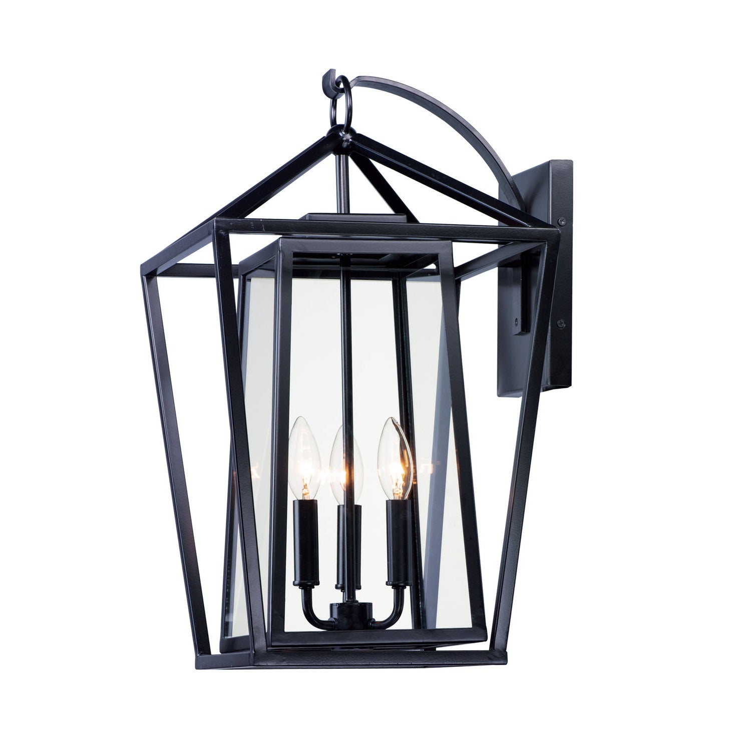 Maxim - 3176CLBK - Three Light Outdoor Wall Lantern - Artisan - Black