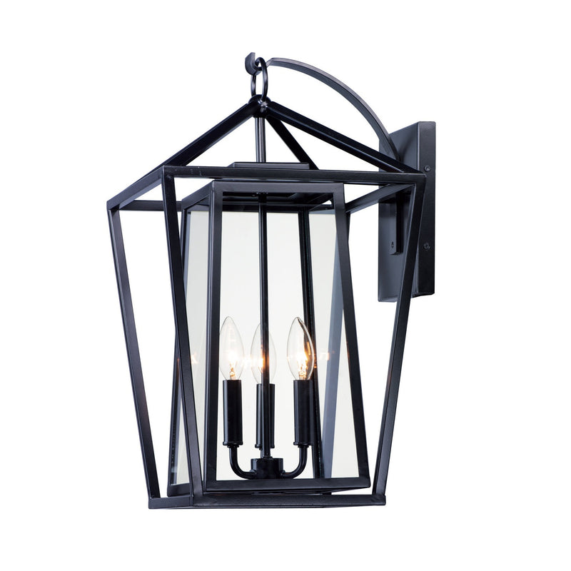 Maxim - 3176CLBK - Three Light Outdoor Wall Lantern - Artisan - Black