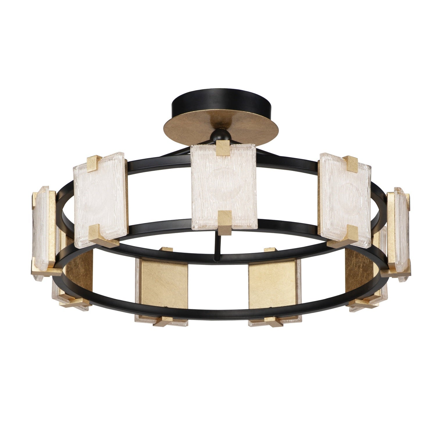 Maxim - 39530CYBKGL - LED Flush Mount - Radiant - Black / Gold Leaf