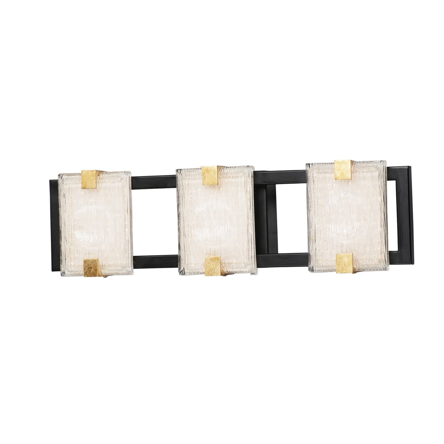 Maxim - 39532CYBKGL - LED Bath Vanity - Radiant - Black / Gold Leaf