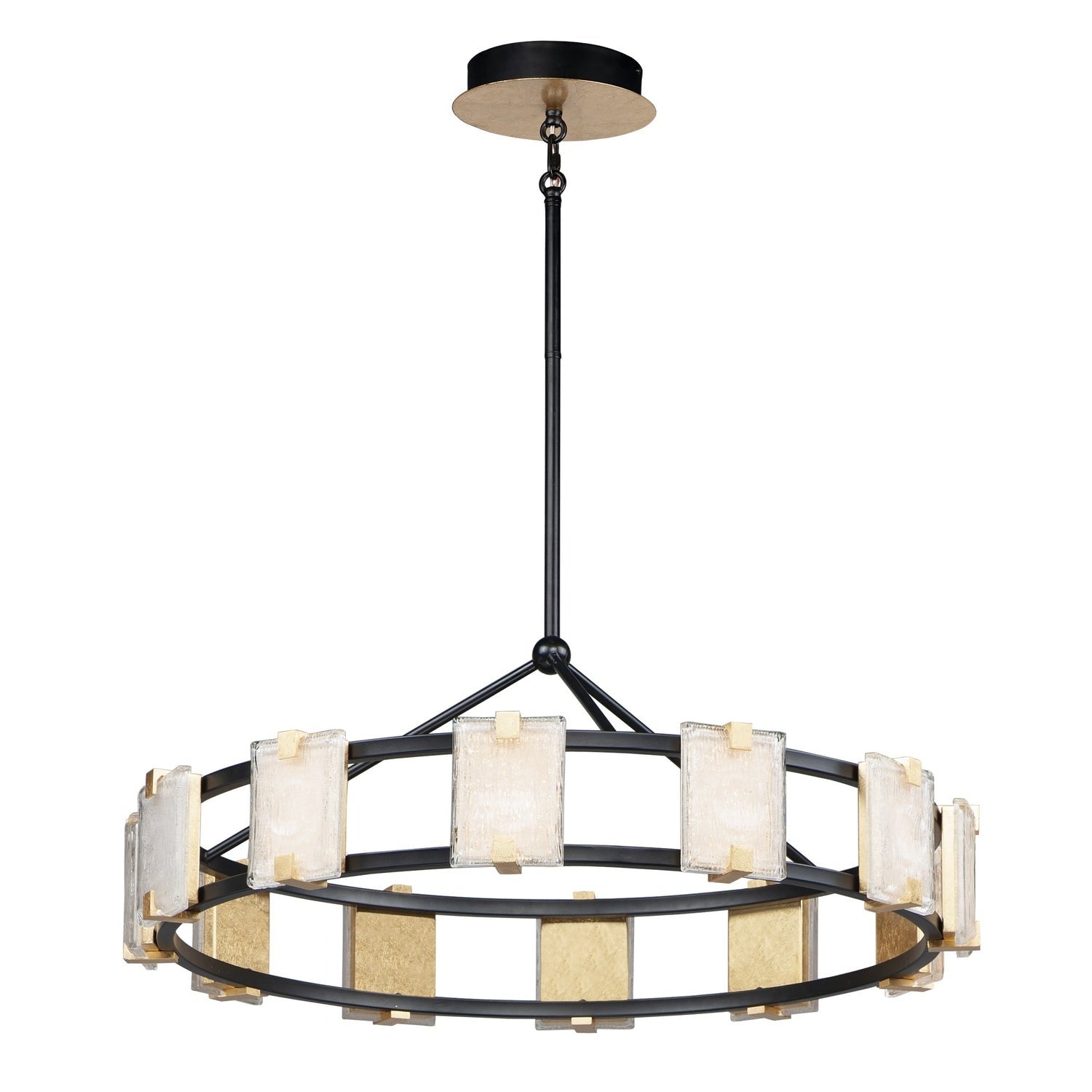Maxim - 39536CYBKGL - LED Chandelier - Radiant - Black / Gold Leaf