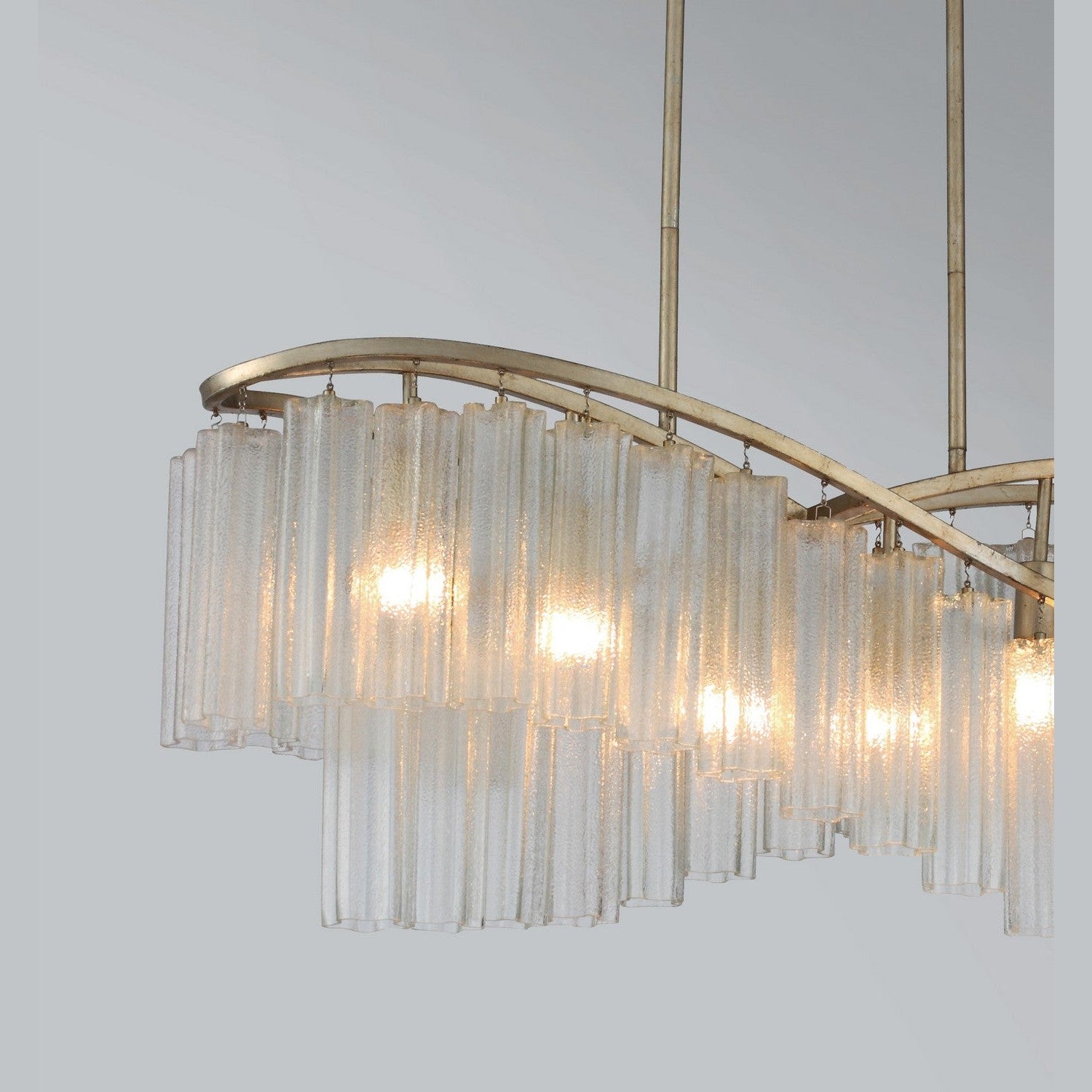 Maxim - 39579WFLGS - Six Light Linear Chandelier - Victoria - Golden Silver