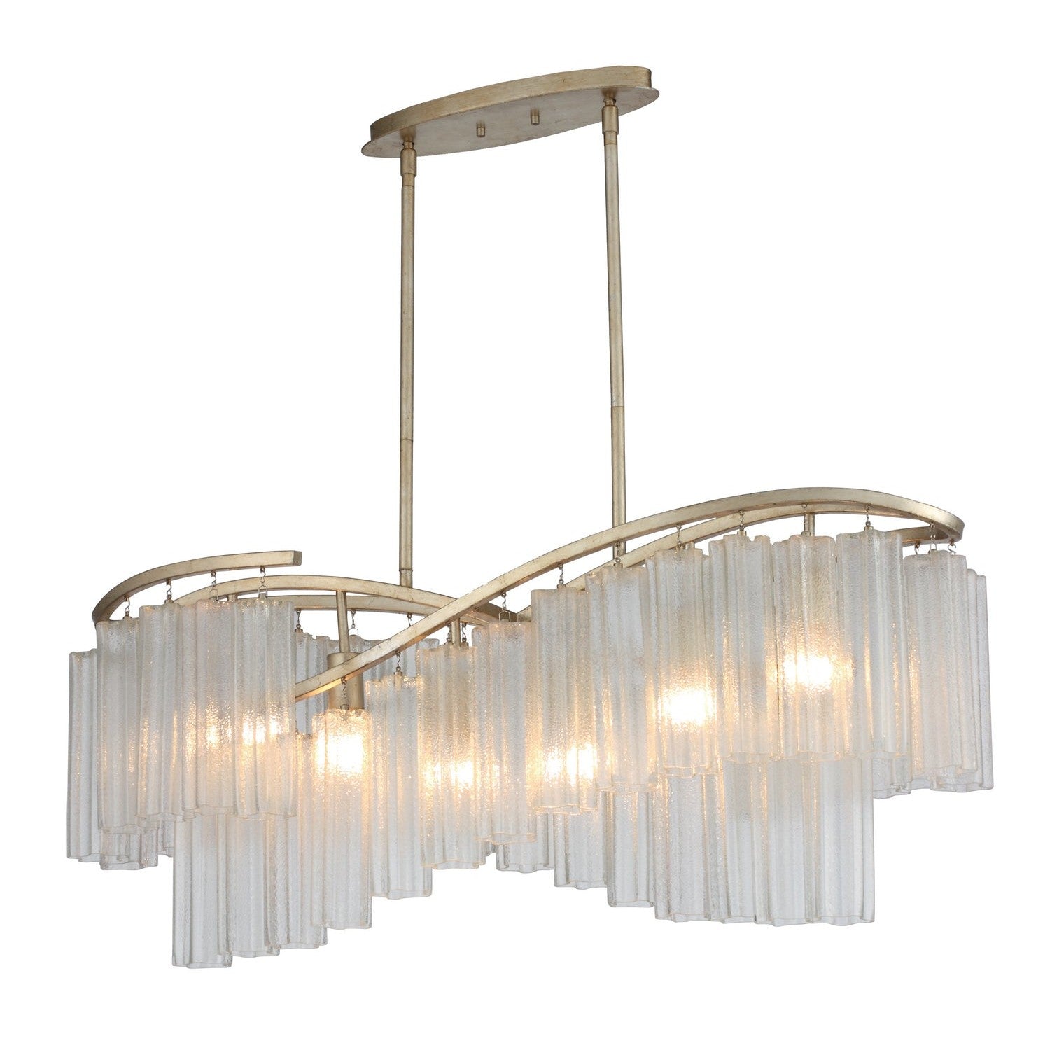 Maxim - 39579WFLGS - Six Light Linear Chandelier - Victoria - Golden Silver