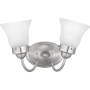 Progress Lighting - P3288-09ET - Two Light Bath Bracket - Fluted Glass-Etched - Brushed Nickel