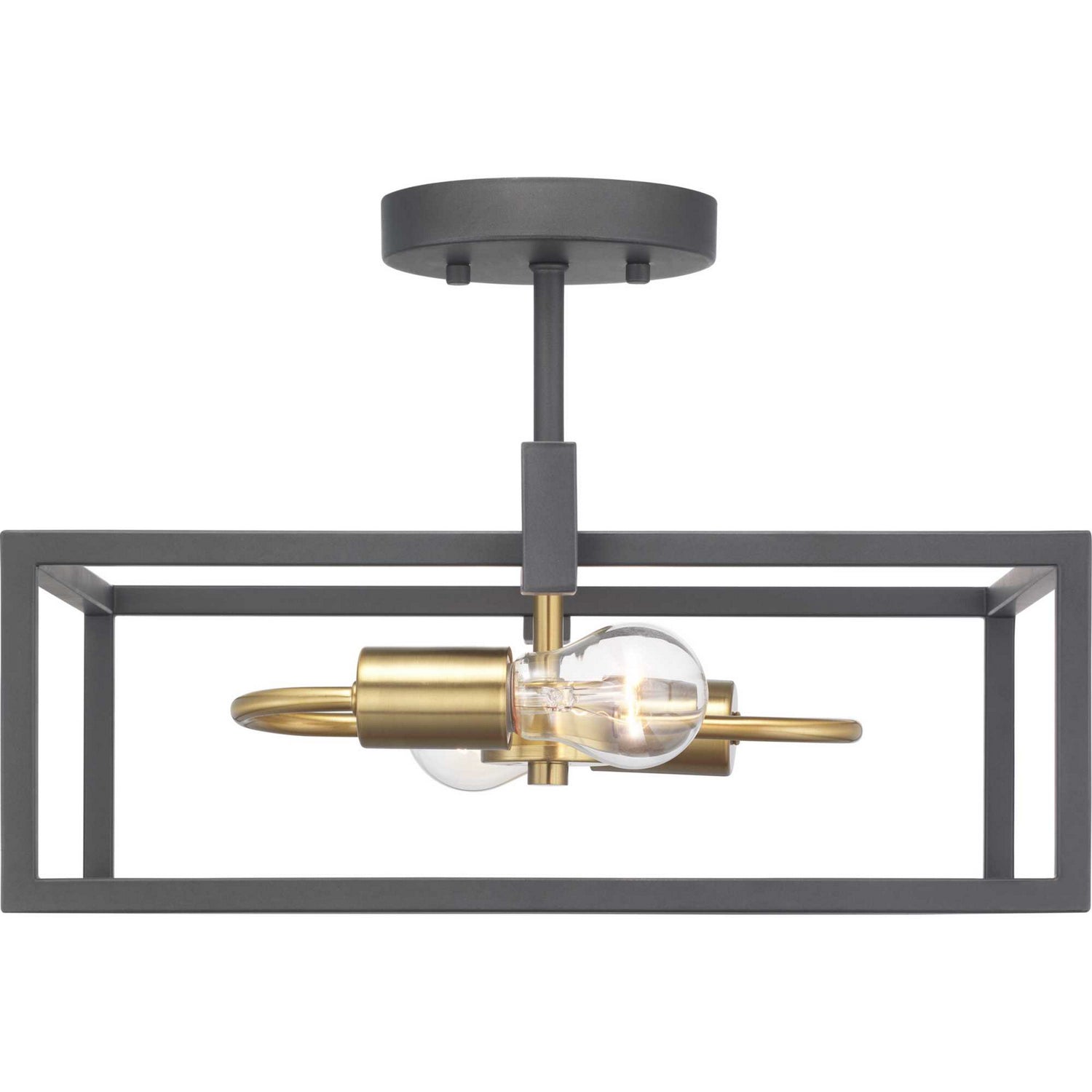 Progress Lighting - P350120-143 - Two Light Semi-Flush Convertible - Blakely - Graphite