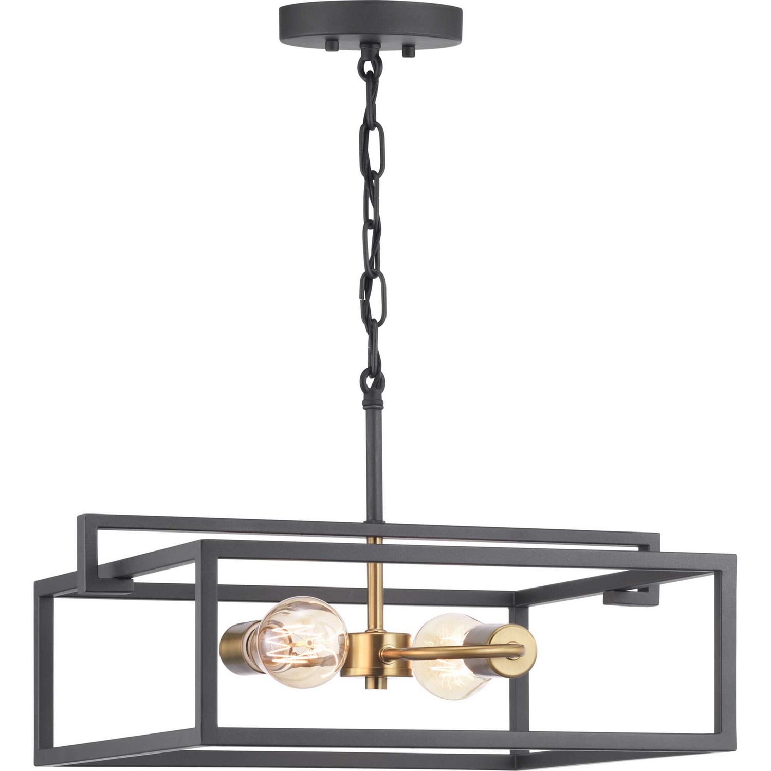 Progress Lighting - P350120-143 - Two Light Semi-Flush Convertible - Blakely - Graphite