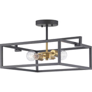 Progress Lighting - P350120-143 - Two Light Semi-Flush Convertible - Blakely - Graphite