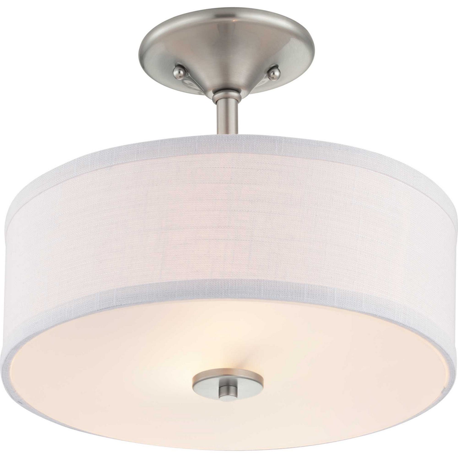 Progress Lighting - P350129-009 - Two Light Semi-Flush Mount - Inspire - Brushed Nickel
