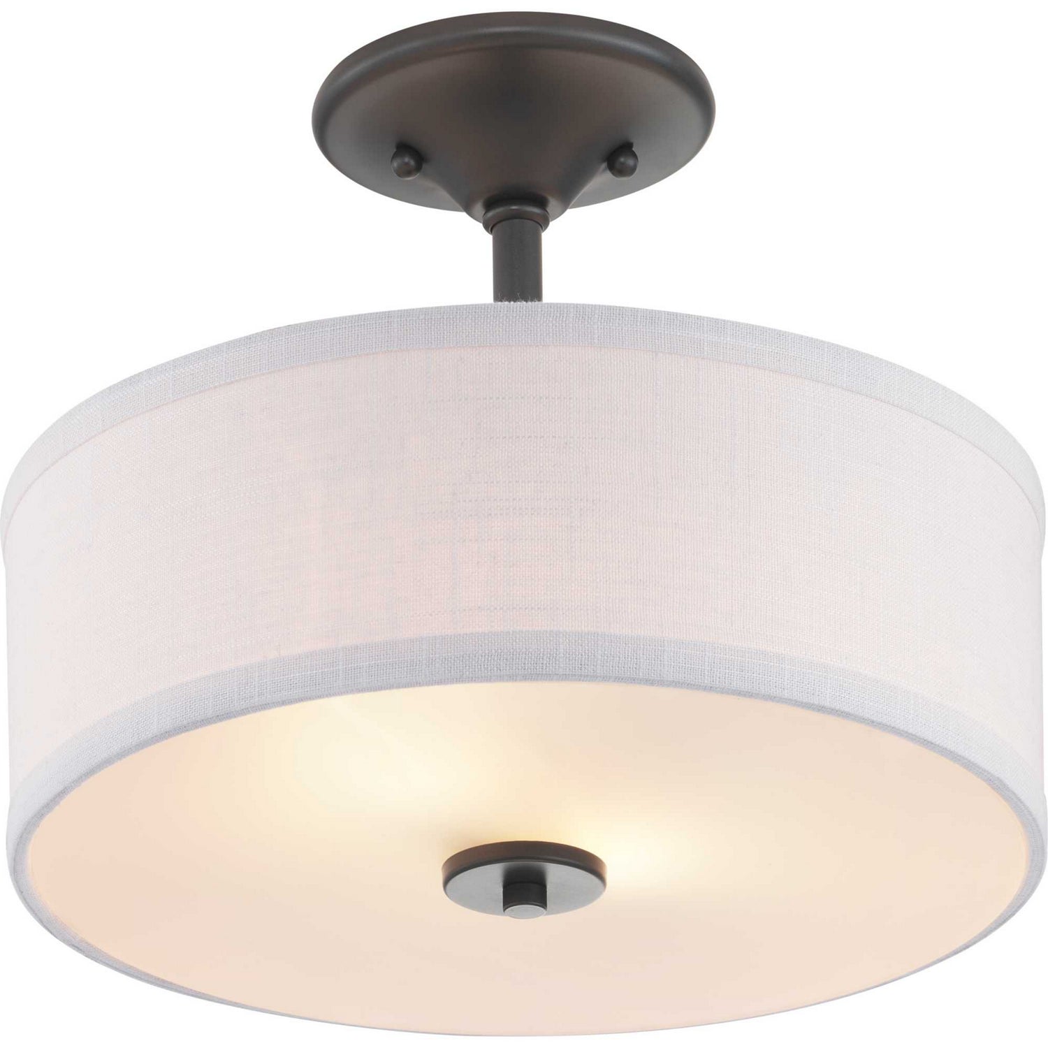 Progress Lighting - P350129-143 - Two Light Semi-Flush Mount - Inspire - Graphite