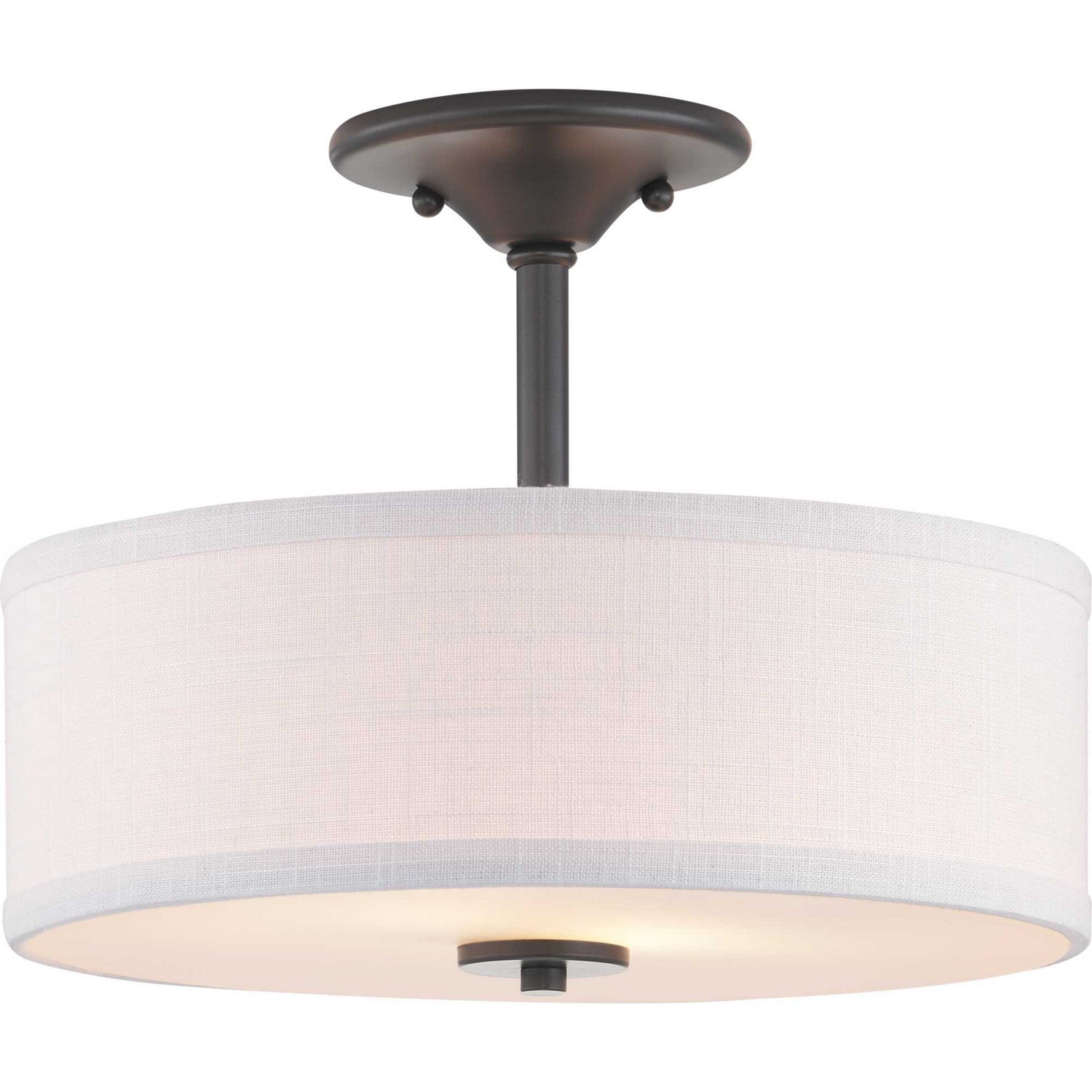 Progress Lighting - P350129-143 - Two Light Semi-Flush Mount - Inspire - Graphite