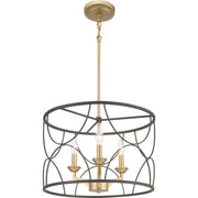 Progress Lighting - P400177-031 - Three Light Chandelier - Landree - Black