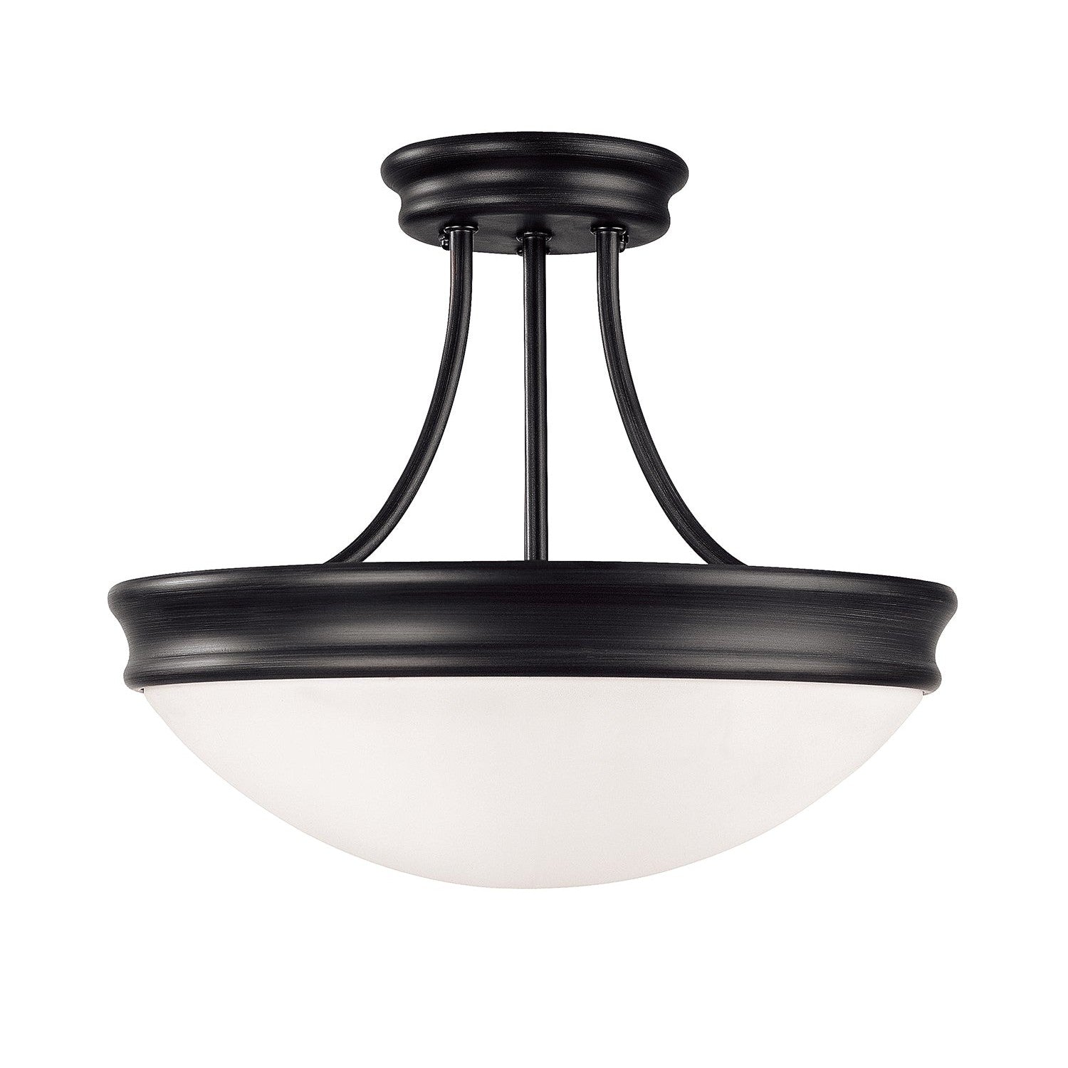Capital Lighting - 2037MB - Three Light Semi Flush Mount - Hansen - Matte Black