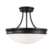 Capital Lighting - 2037MB - Three Light Semi Flush Mount - Hansen - Matte Black