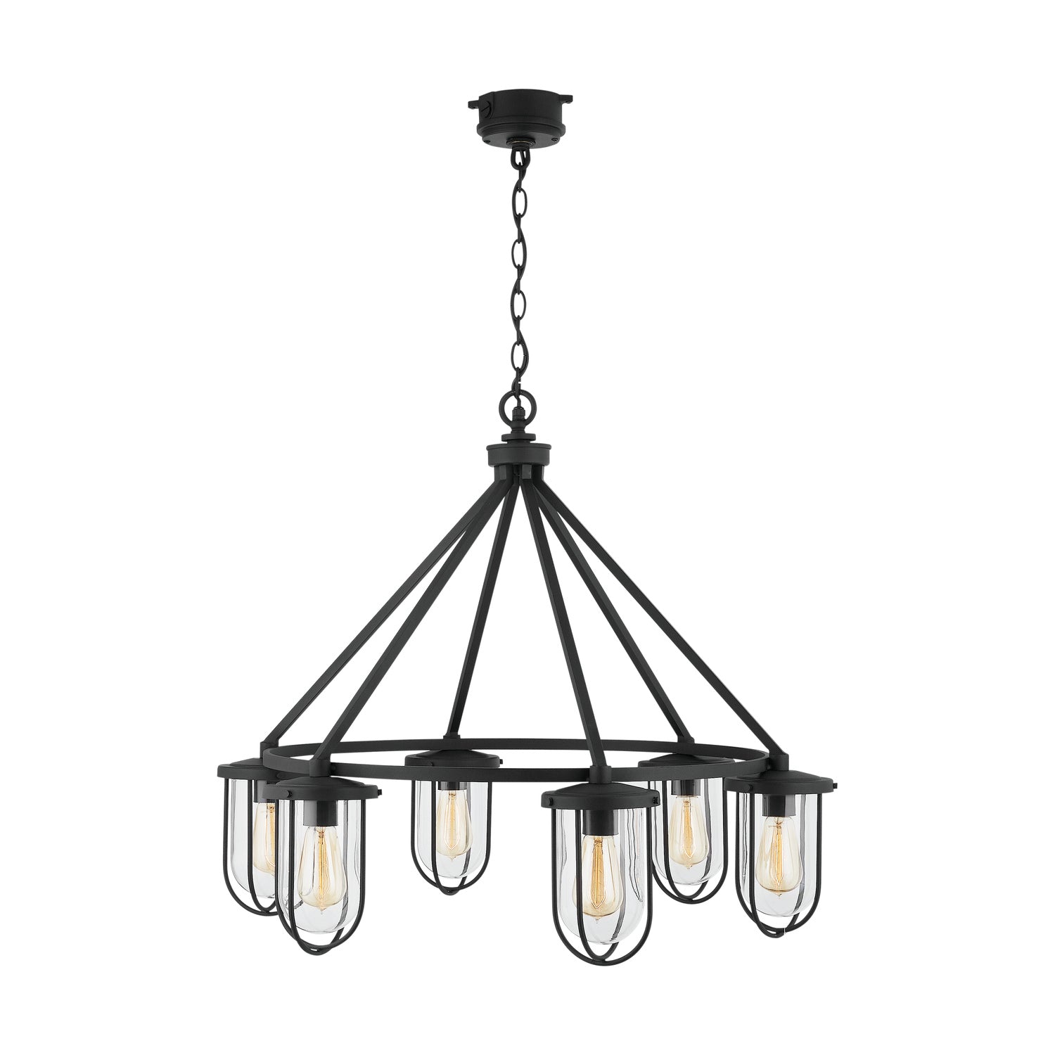 Capital Lighting - 934261BK - Six Light Chandelier - Corbin - Black