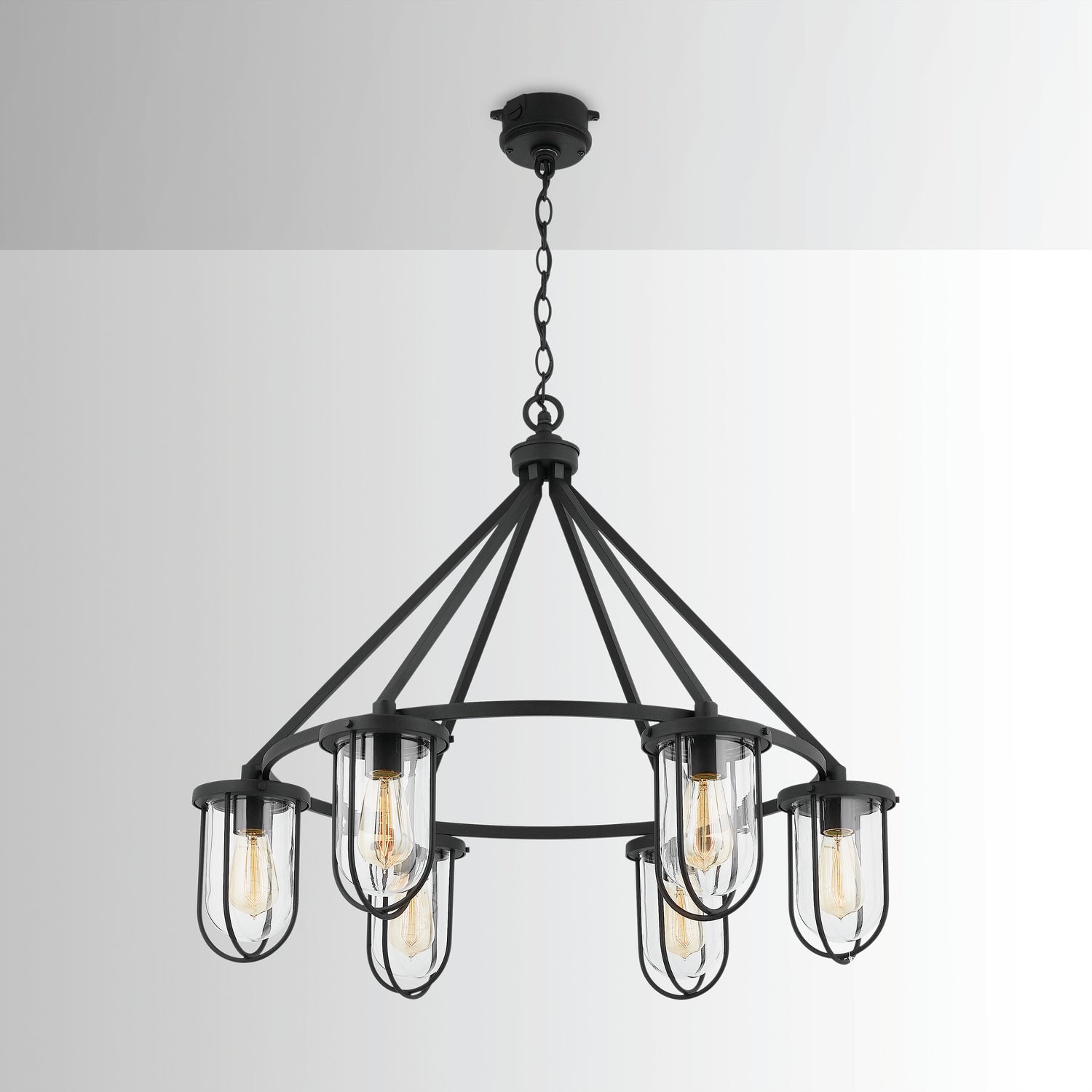 Capital Lighting - 934261BK - Six Light Chandelier - Corbin - Black
