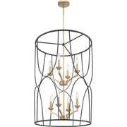 Progress Lighting - P500177-031 - Eight Light Foyer Pendant - Landree - Black