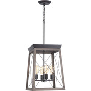 Progress Lighting - P500178-020 - Four Light Foyer Pendant - Briarwood - Antique Bronze