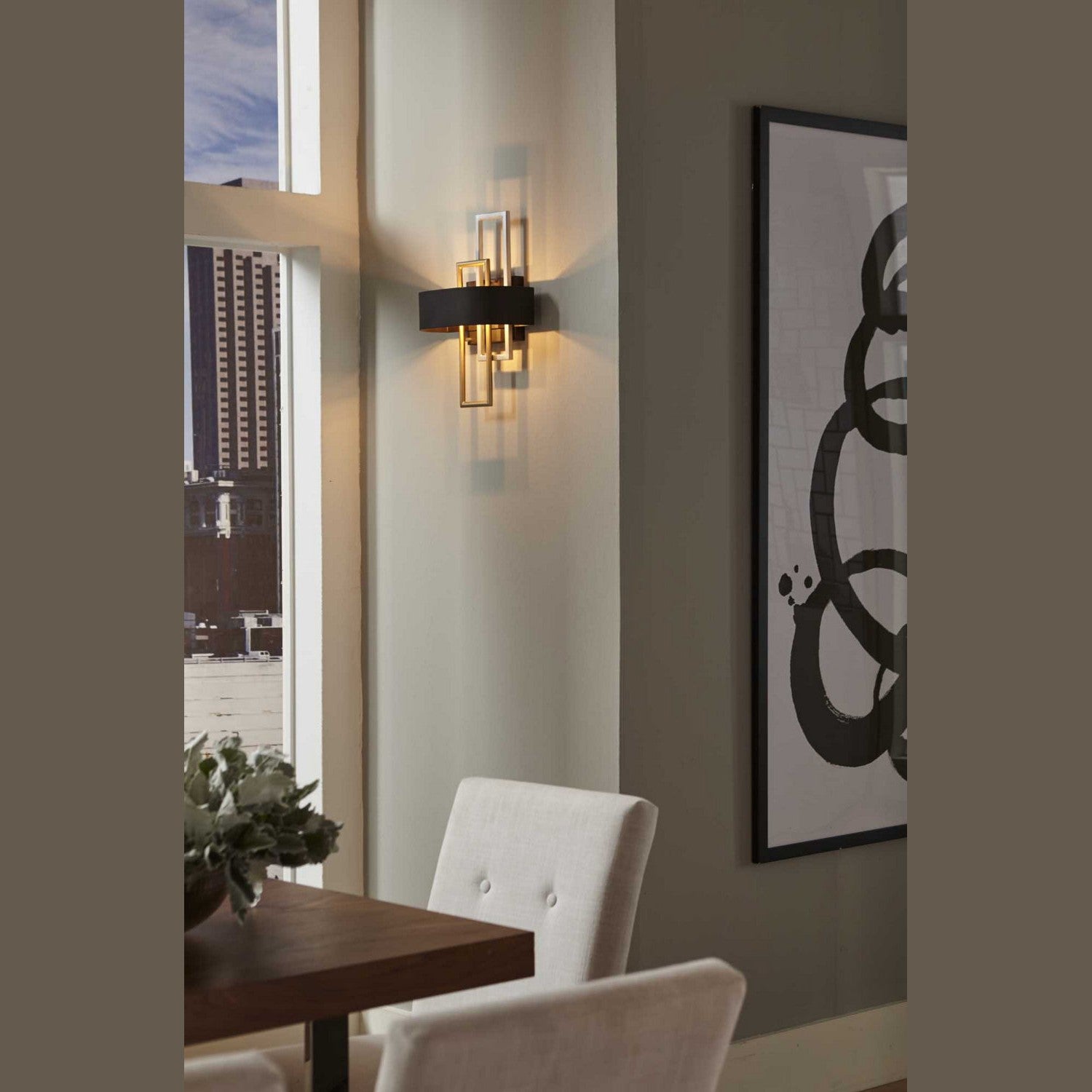 Progress Lighting - P710057-031 - Two Light Wall Sconce - Adagio - Black
