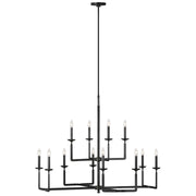 Generation Lighting - F3290/12AI - 12 Light Chandelier - Ansley - Aged Iron