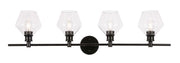 Elegant Lighting - LD2320BK - Four Light Wall Sconce - Gene - Black
