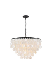 Elegant Lighting - LD5050D24BK - Six Light Pendant - Selene - Black