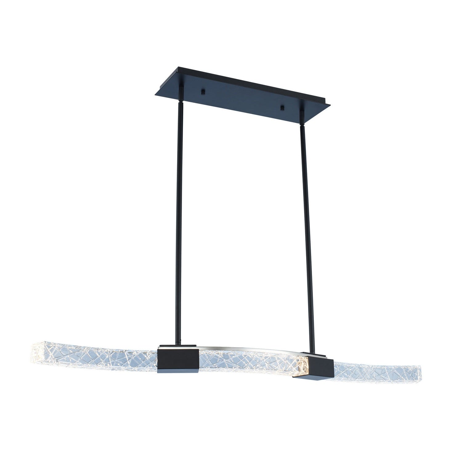 Allegri - 034860-051-FR001 - LED Island Pendant - Athena - Matte Black W/ Polished Nickel