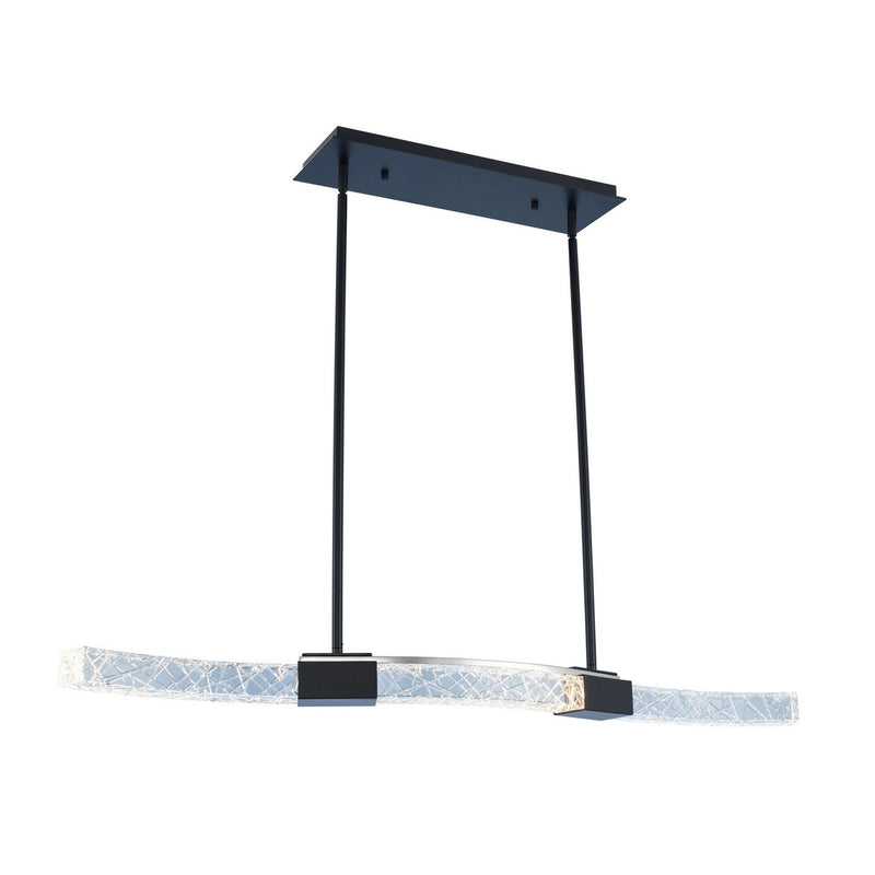 Allegri - 034860-051-FR001 - LED Island Pendant - Athena - Matte Black W/ Polished Nickel