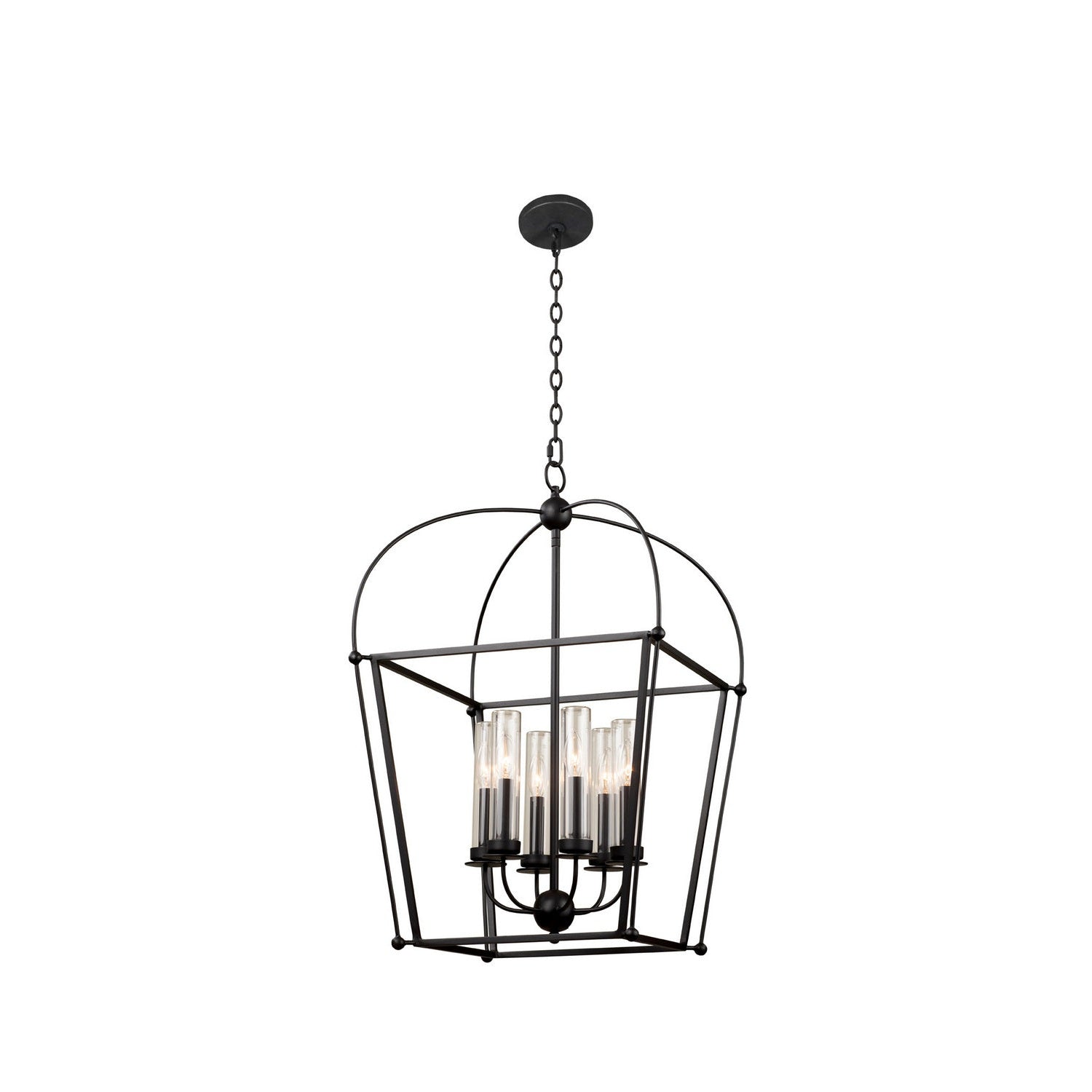 Kalco - 409352BM - Six Light Outdoor Pendant - Sutter - Smooth Matte Black