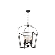 Kalco - 409352BM - Six Light Outdoor Pendant - Sutter - Smooth Matte Black