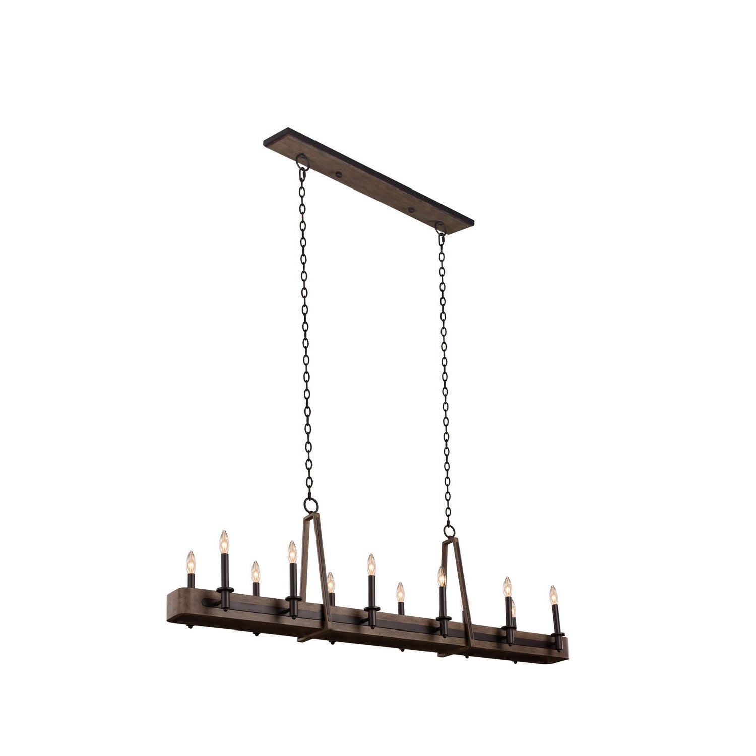 Kalco - 508962SZ - 12 Light Island Pendant - Duluth - Satin Bronze