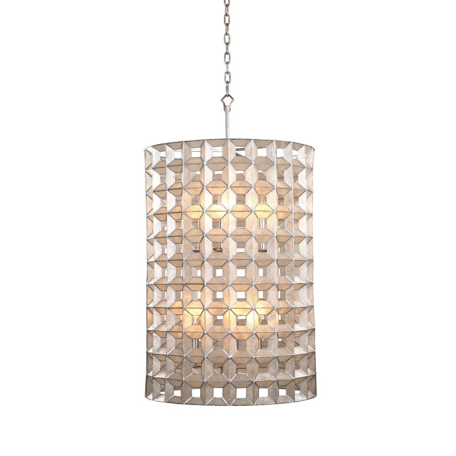 Kalco - 509150OSL - Six Light Foyer Pendant - Prado - Oxidized Silver Leaf