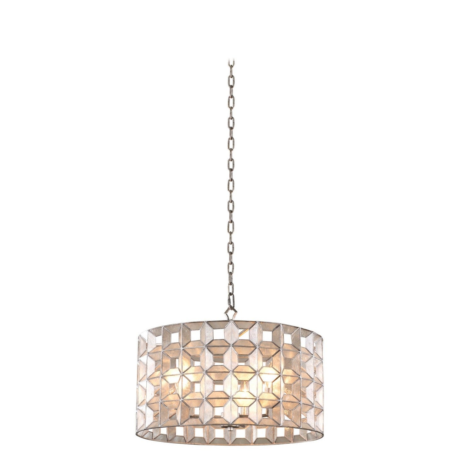 Kalco - 509151OSL - Three Light Pendant - Prado - Oxidized Silver Leaf