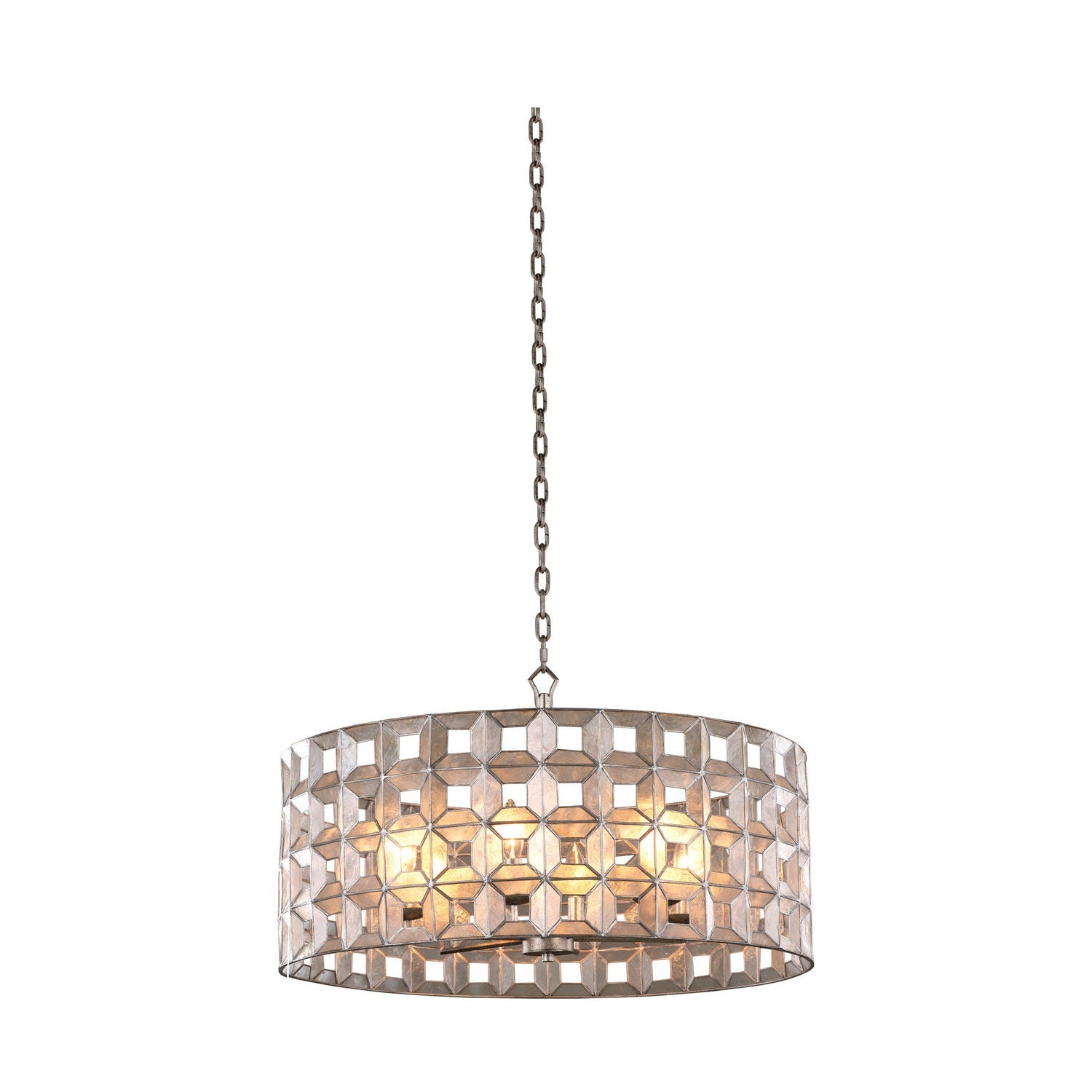 Kalco - 509152OSL - Six Light Pendant - Prado - Oxidized Silver Leaf